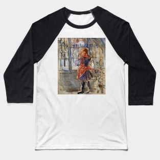 child with a red apron - Berthe Morisot Baseball T-Shirt